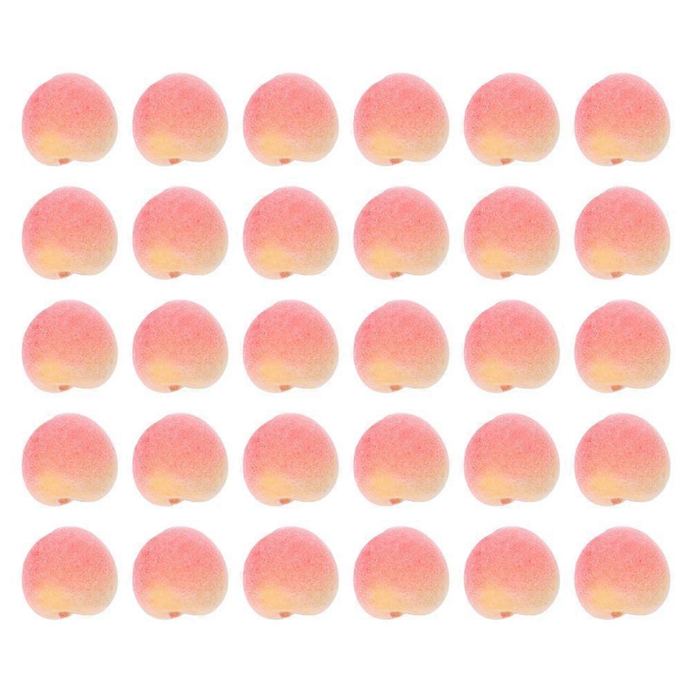 30pcs Mini Artificial Peach Simulation Fake Peach Mini Fruit Small Peach