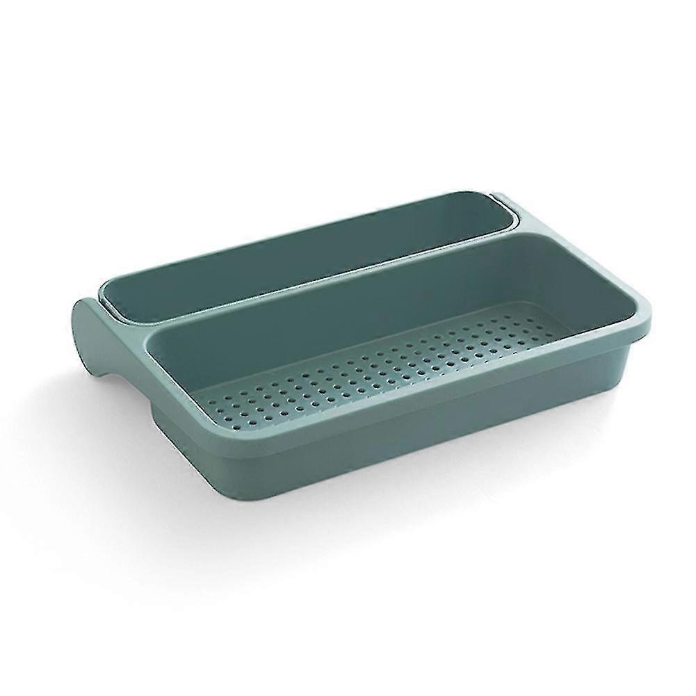 1 Pcs Storage Drain Rack Holder Organizer Foldable Durable For Kitchen Sink Fruit Green