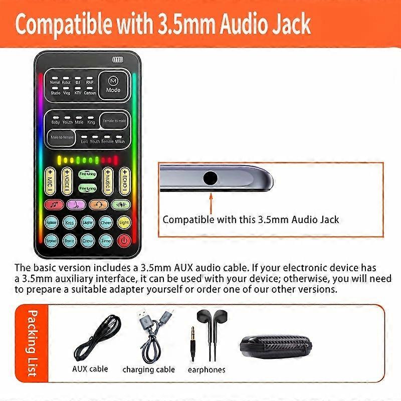 Handheld Wireless Voice Disguiser with 8 Sound Effects - Perfect for Gaming and Live Streaming on PS4/Xbox/Switch/PC/Phone