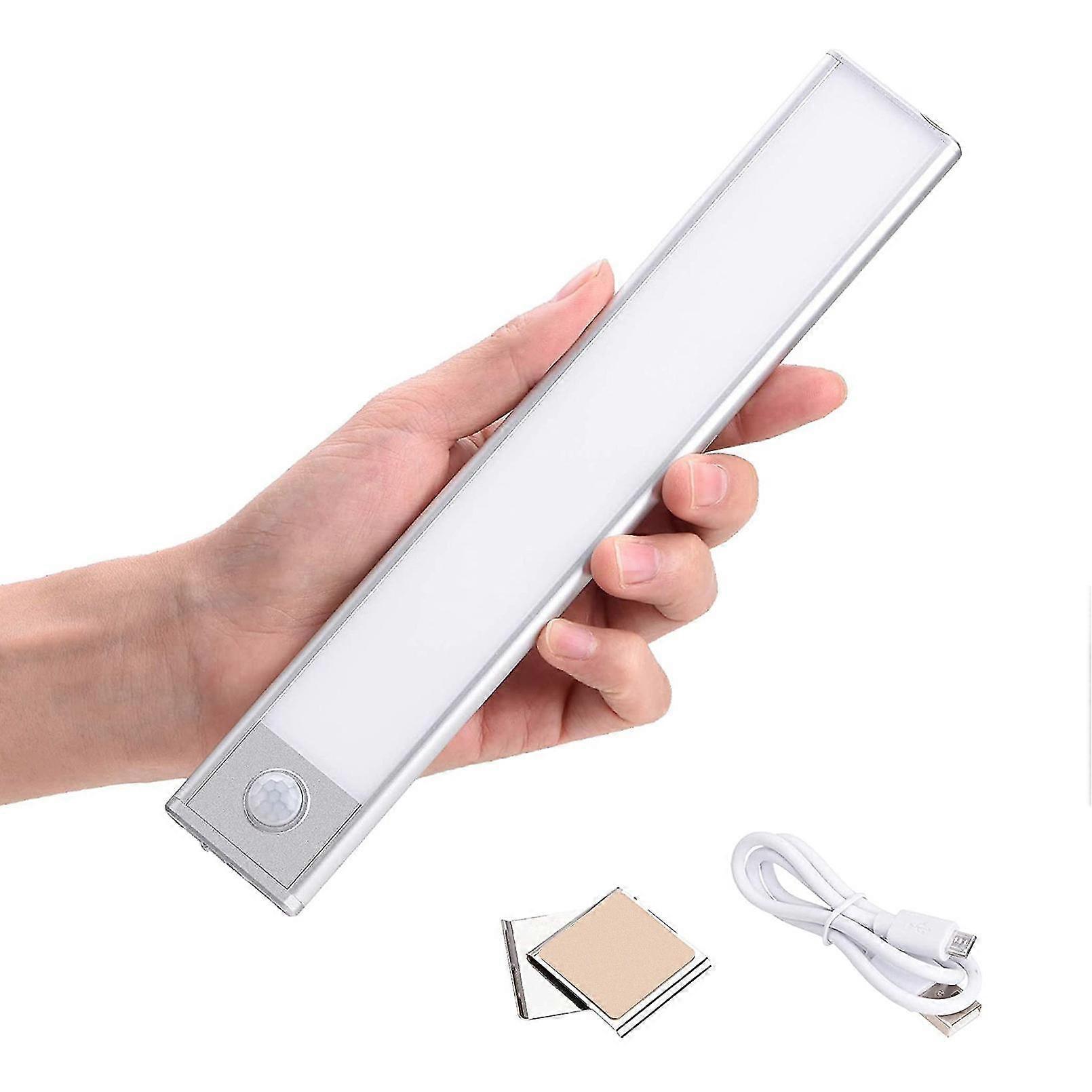Upgraded Usb Rechargeable Magnetic Motion Sensor Night Light,dusk To Dawn Photocell,auto On/off.portable,cordless,stick-on Anywhere For Cabinet,closet