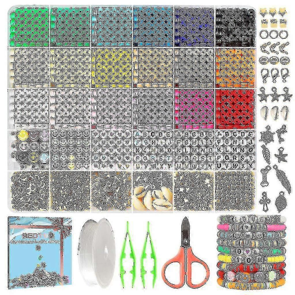 5100 Kit de fabrication de bracelets en perles d’argile