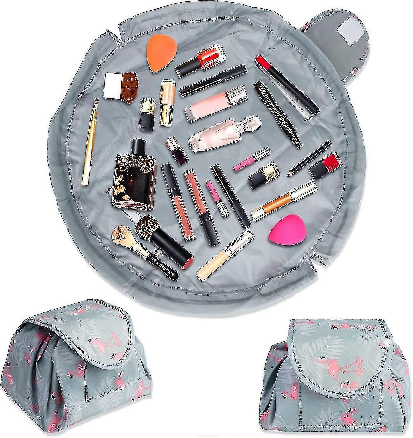 Lazy Drawstring Makeup Tasker Stor kapacitet Vandtæt Rejse Bærbar Kosmetisk