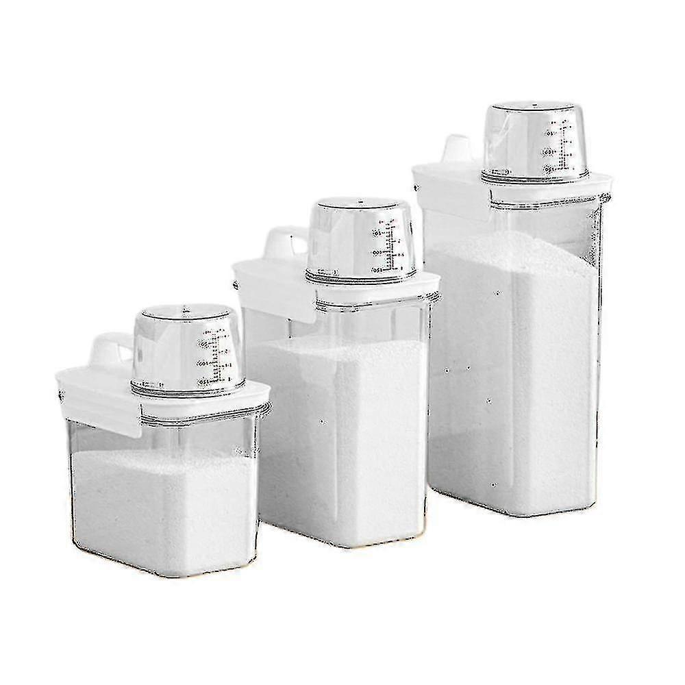 Airtight Laundry Detergent Powder Container Powder Storage Box Clear Washing-YUHAO