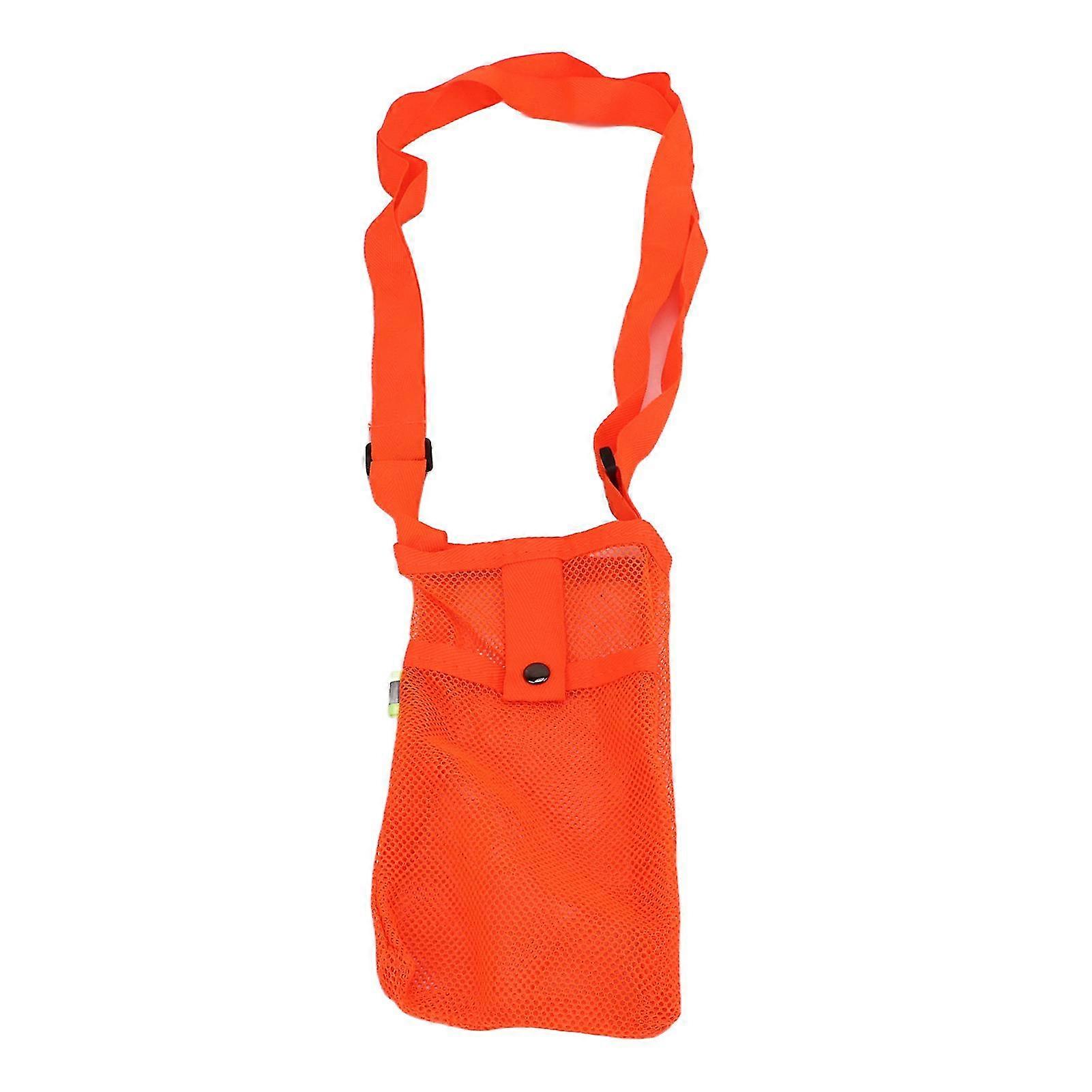 Fluorescent Orange Portable Water Bottle Holder with Adjustable Shoulder Strap