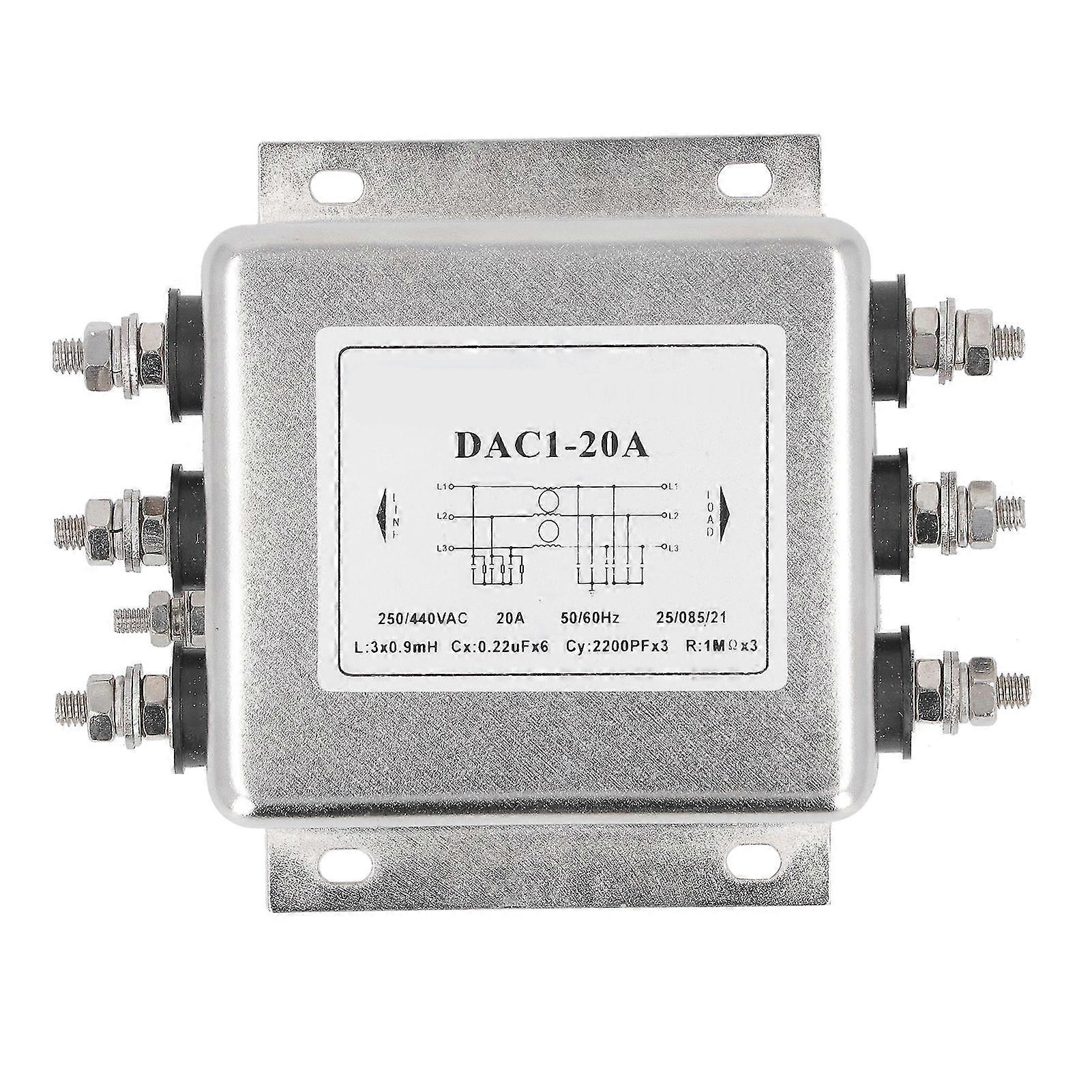 3 Phase 3 Wire EMI Power Filter AC250V 440V 50 60Hz - Anti Interference Noise Suppressor