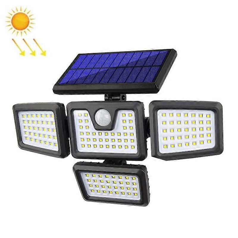 4-Head Rotatable Solar Wall Light, Spec: 141 LED 141 LED