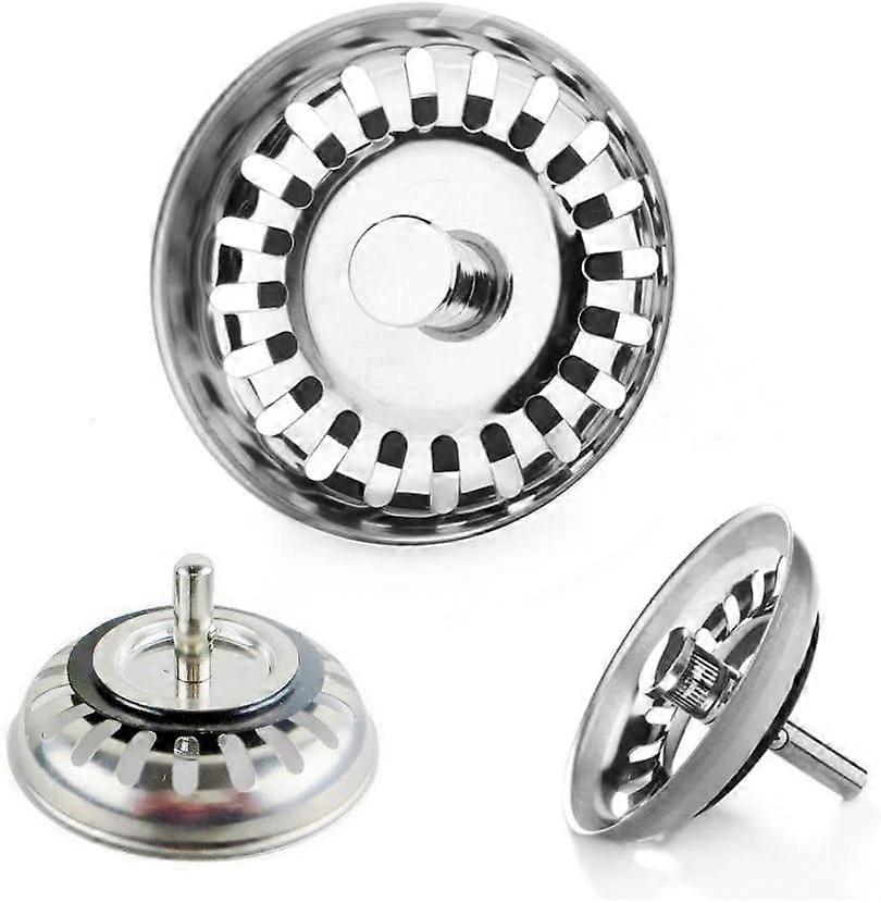 Kitchen sink strainer cover, 79mm diameter, stainless steel