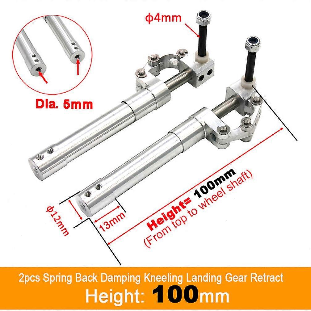 Ένα ζεύγος 5mm ύψος 70mm έως 160mm ελατήριο πίσω απόσβεση γονατιστό σύστημα προσγείωσης Ανάκληση 3-4kg RC πρότυπο αεροσκάφος JET EDF μέρος αεροπλάνου