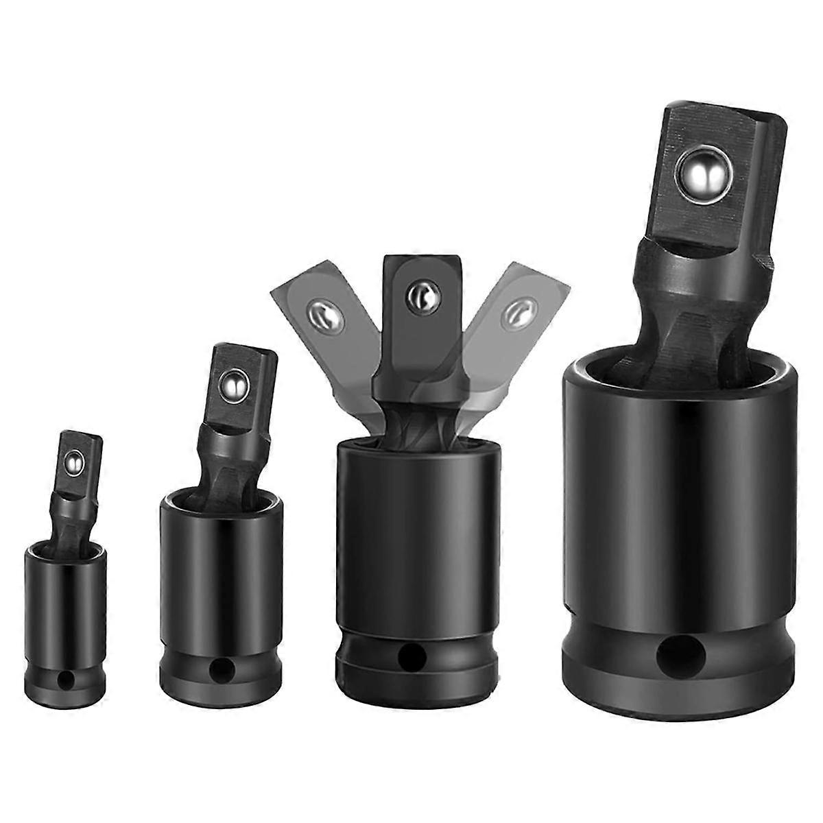 Air Cannon Universal Joint Socket, Impact Rotary Socket Set, 4-Piece, 1/4inch, 3/8inch, 1/2inch, 3/
