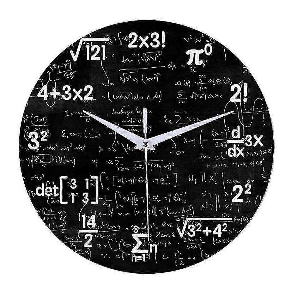 Math Wall Clock,mathematics Clock,for Kids Math Formulas Icons Wall Clock Classroom Decor, Teacher