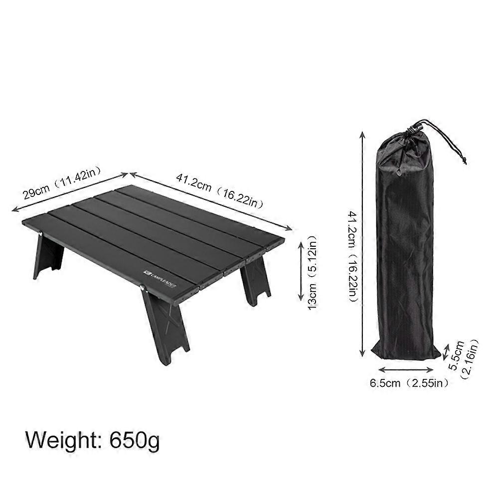 Foldable Tourist Table in aluminum alloy, observer and adjustable frame, ultralight furniture supplies