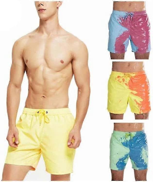 Men's Quick-drying Color-changing Temperature-sensitive Color-changing Swim Shorts