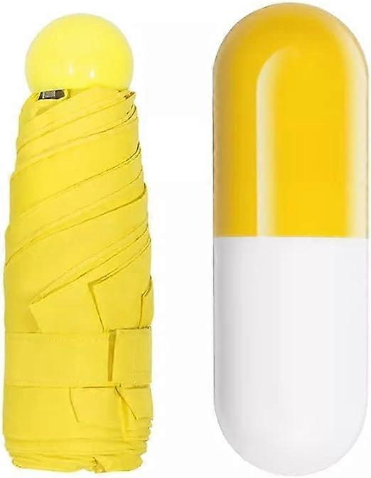 Super Mini 18 cm unisex foldable with waterproof capsule case, color yellow, yellow