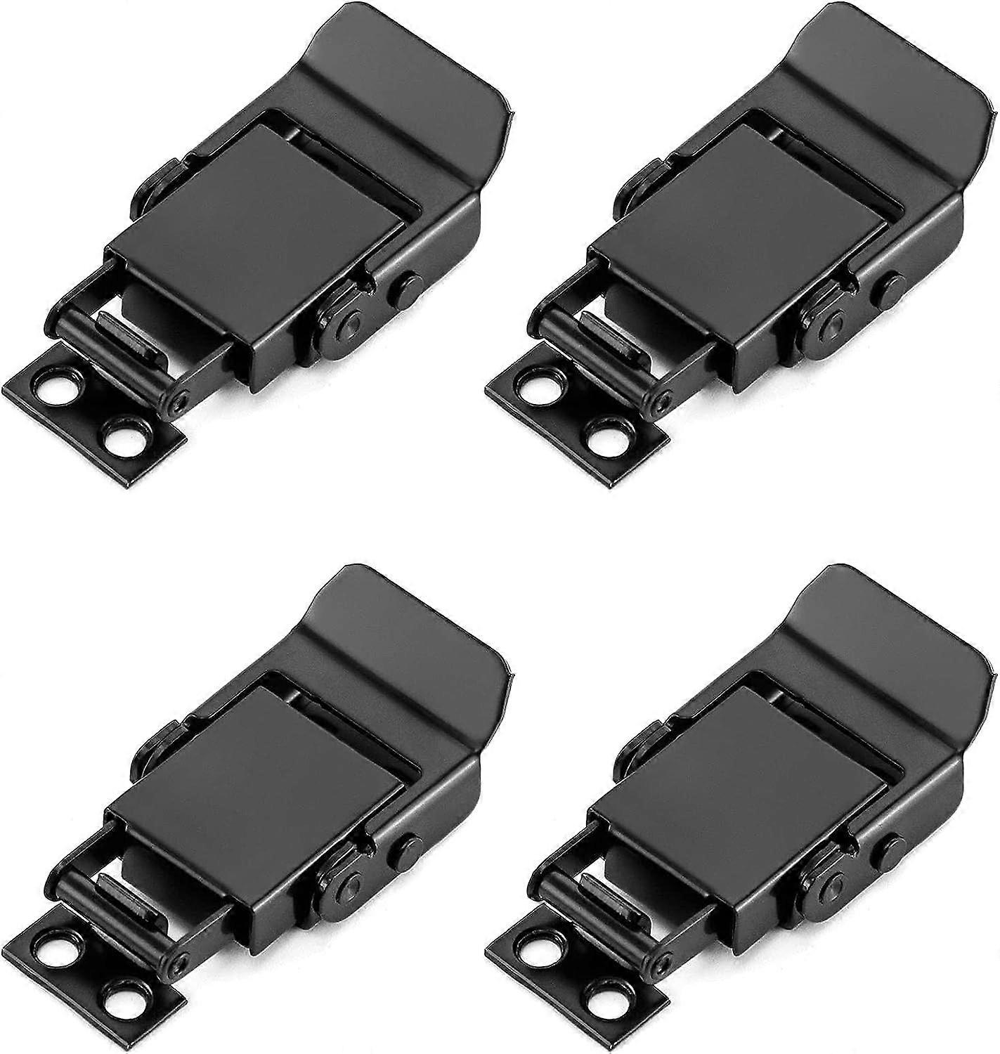 4 Pcs Stainless Steel Toggle Latch, Spring Clasp Lever Latch for Case Boxes Case, Black