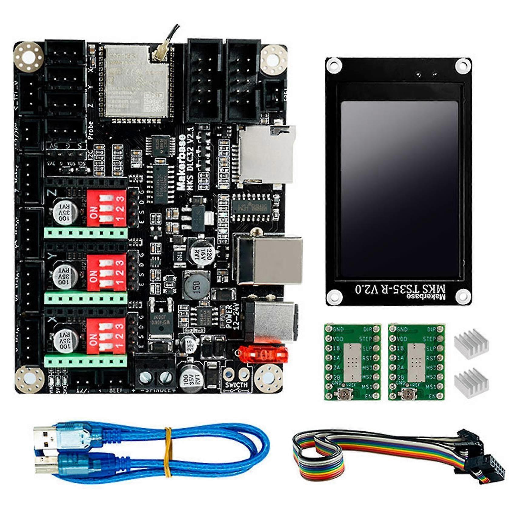 Mks Dlc32 32bits Grbl Offline-Controller TS35-r LCD-Display für CNC3018 Upgrade-Kit, CNC-Gravur