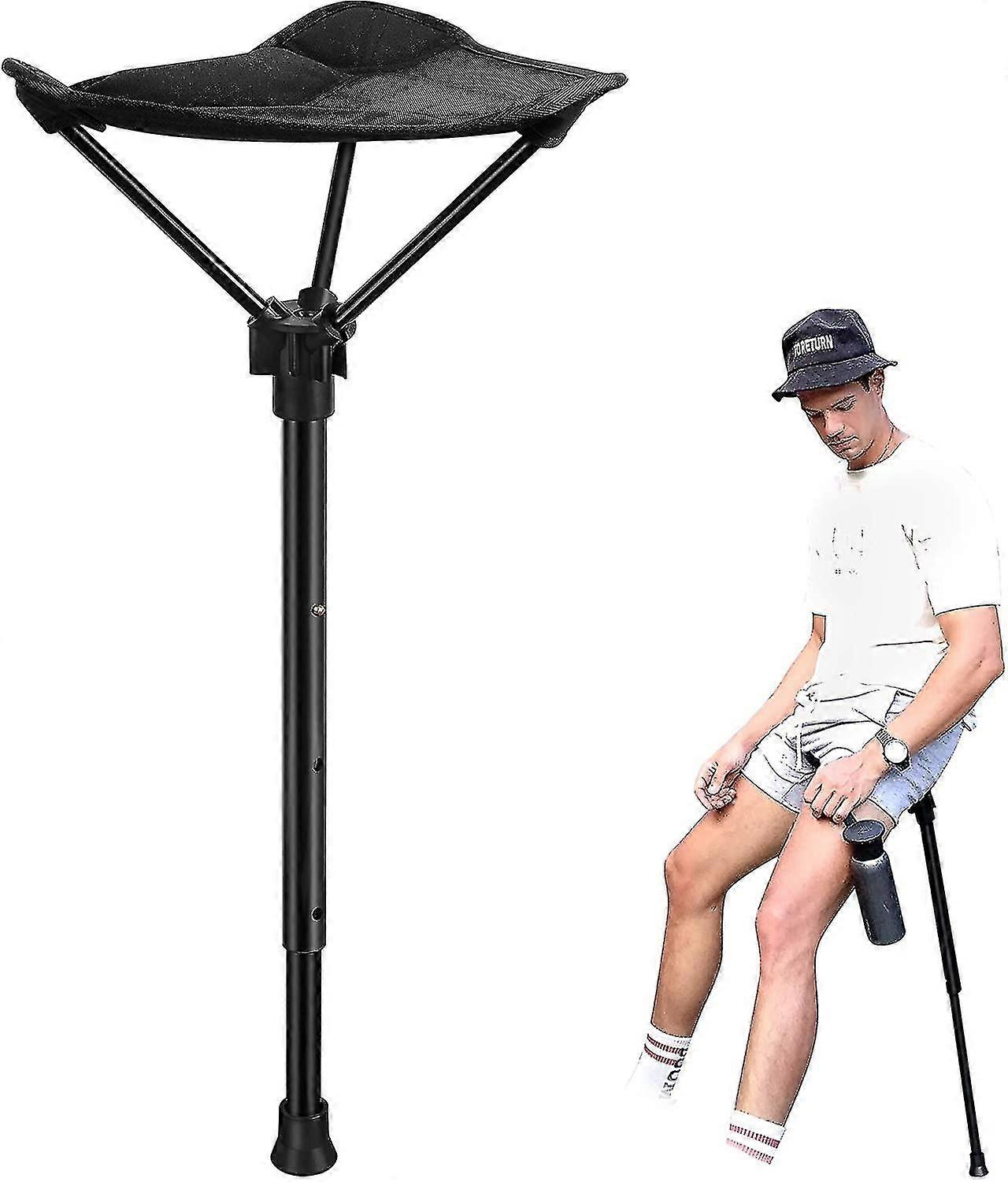 2024 Portable Stool Height Adjustable Seat Retractable Outdoor Fishing Chair With 3 Gear