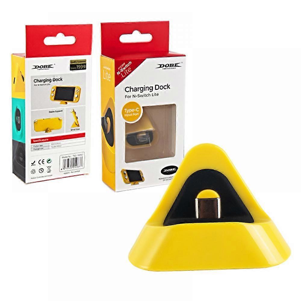 Portable Type-C Support De Charge Station d’accueil Chargeur Triangle pour Switch Lite Host Mini Compact Chargeur Stand Station Jaune