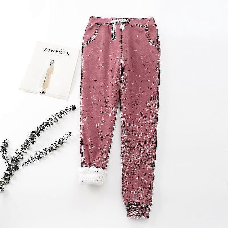 Winter Warm Athletic Jogger Fleece Pants Women's Sweatpants Sherpa Lined
