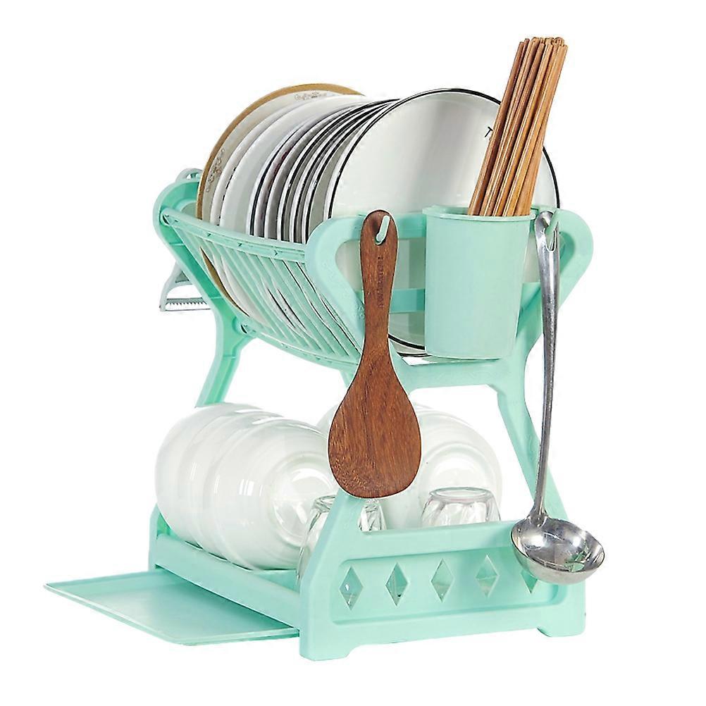 Kitchen Storage Rack Multifunctional Dish Drain Rack Kitchen Utensil Holder Plastic Dish Drainer