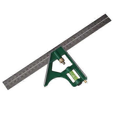 12 inch 300mm Adjustable Combination Square Angle Ruler 45 / 90 Degree with Bubble Level Multi-functional Measuring Tools Betterlifefg