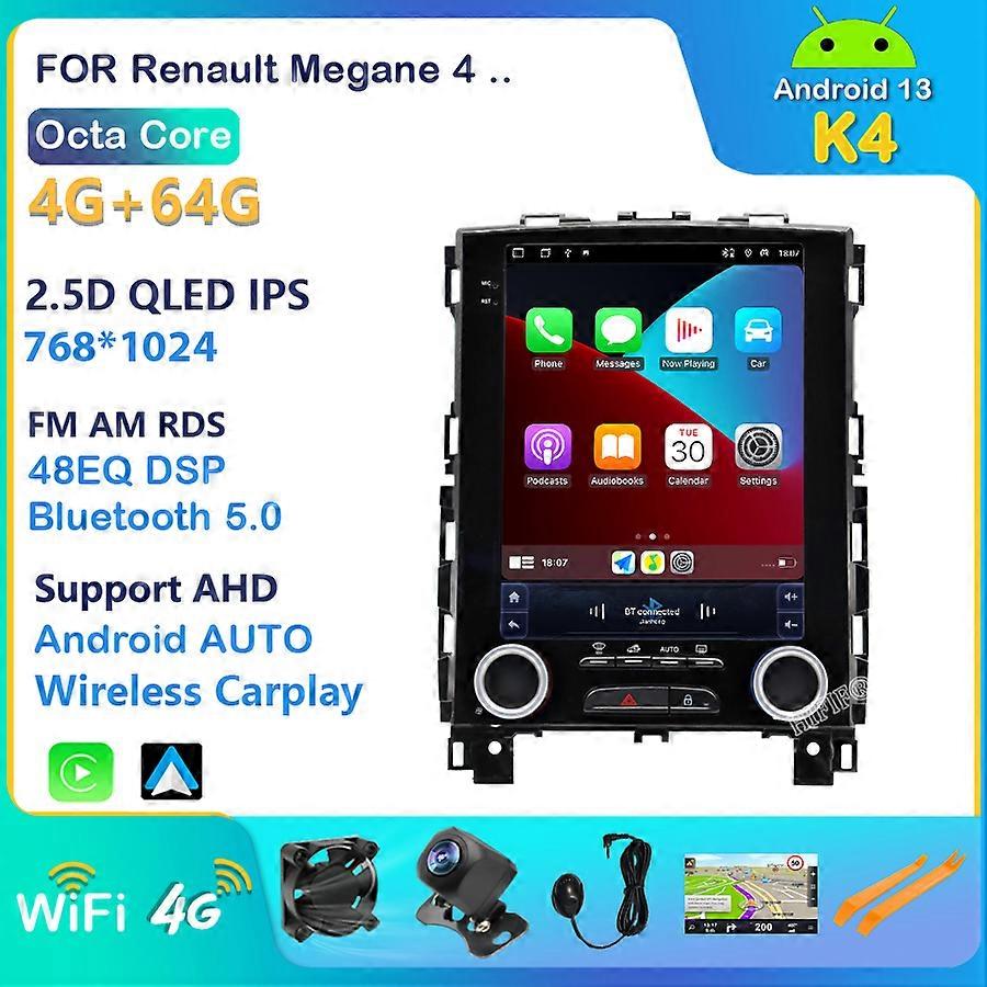 Android 13 Vertical Tesla Screen Car GPS Radio Navigation player for Renault Megane 4 Samsung Koleos "SM6" Talisman 2017-2019
