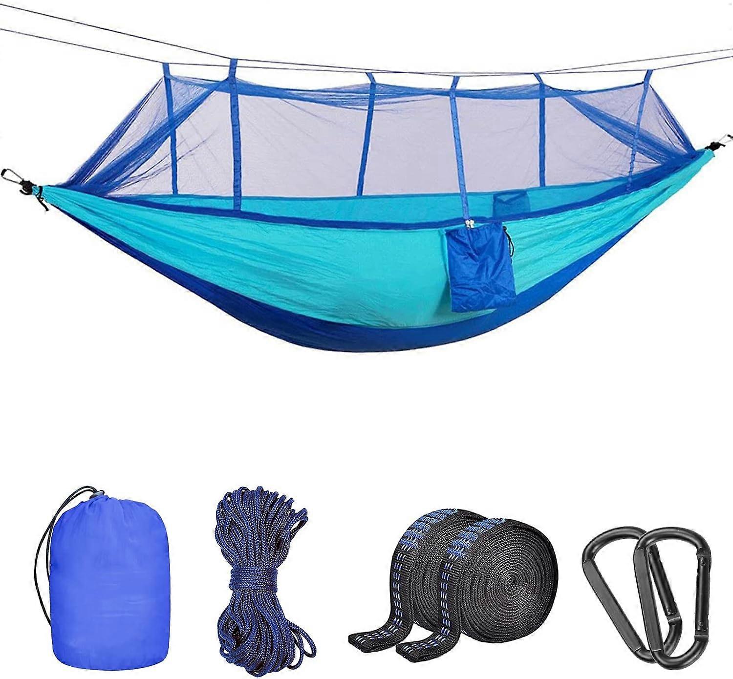 Rede de Acampamento com Rede Mosquiteira - Rede de Viagem Dupla/Única Durável Ultra Leve 210T Parachute Nylon com Alças de Árvore 660lbs Capaci