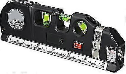 Laser Level, Multipurpose Cross Line Laser 8 Feet Measure Tape Ruler Adjusted