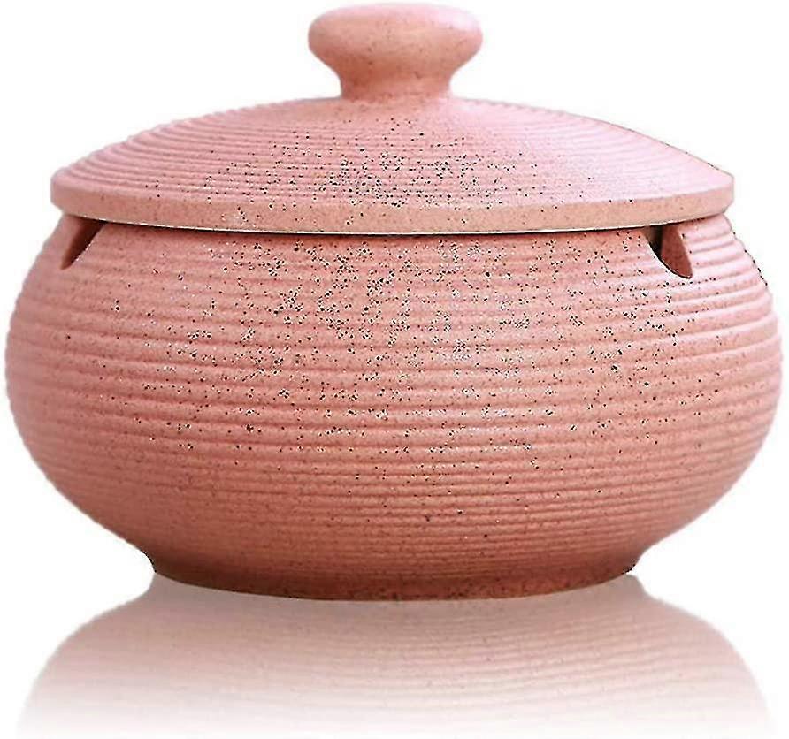 Ceramic Ashtray With Lids, Windproof, Cigarette Ashtray