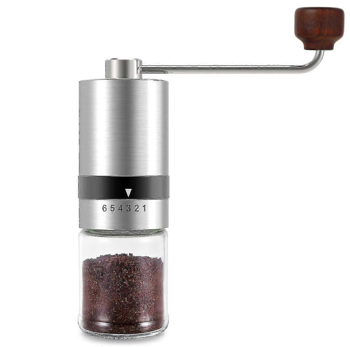 Manual Coffee Grinder With Adjustable Settings, Portable Mini Hand Coffee Grinder