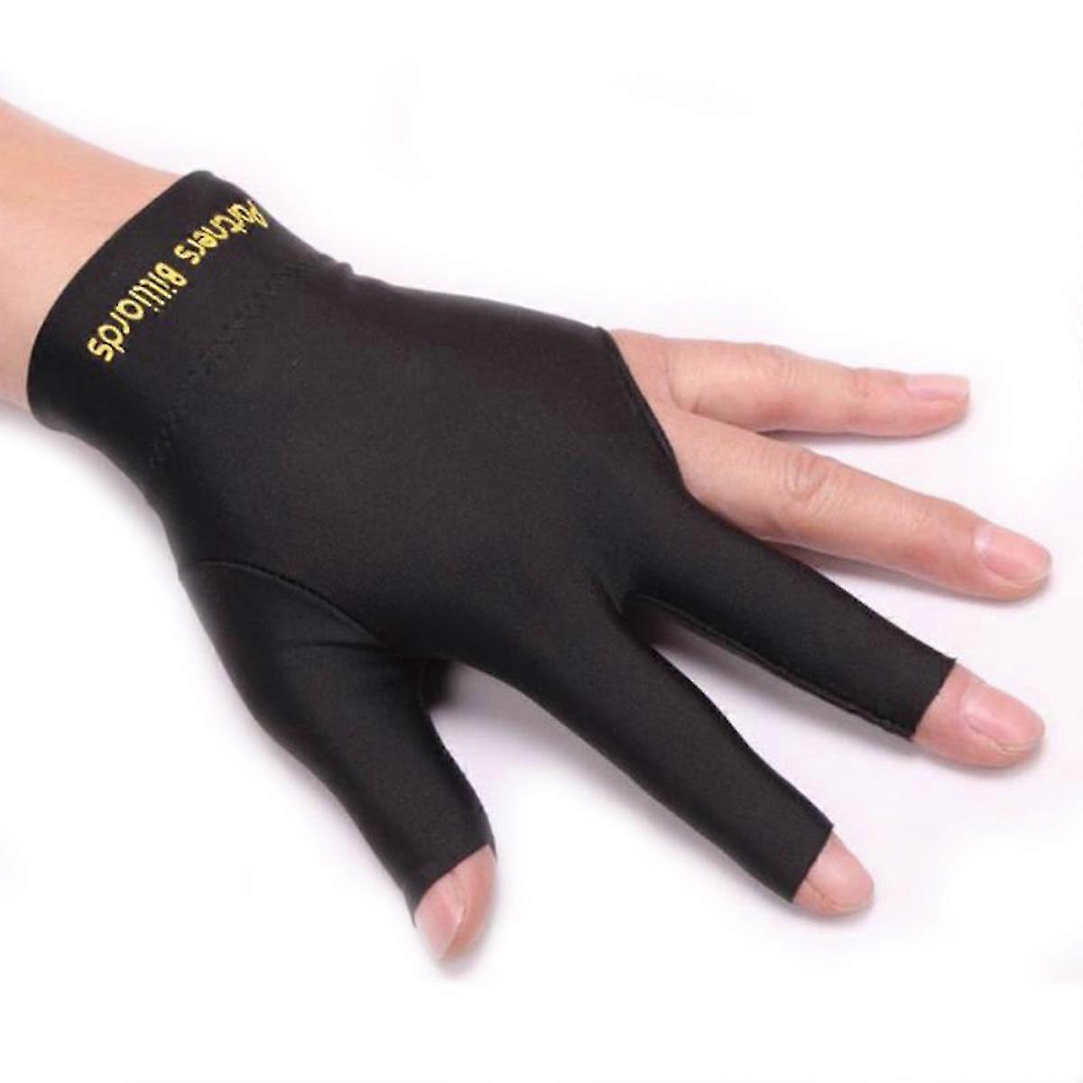 Spandex Snooker Billard Cue Handschuh Pool linke Hand öffnen Drei