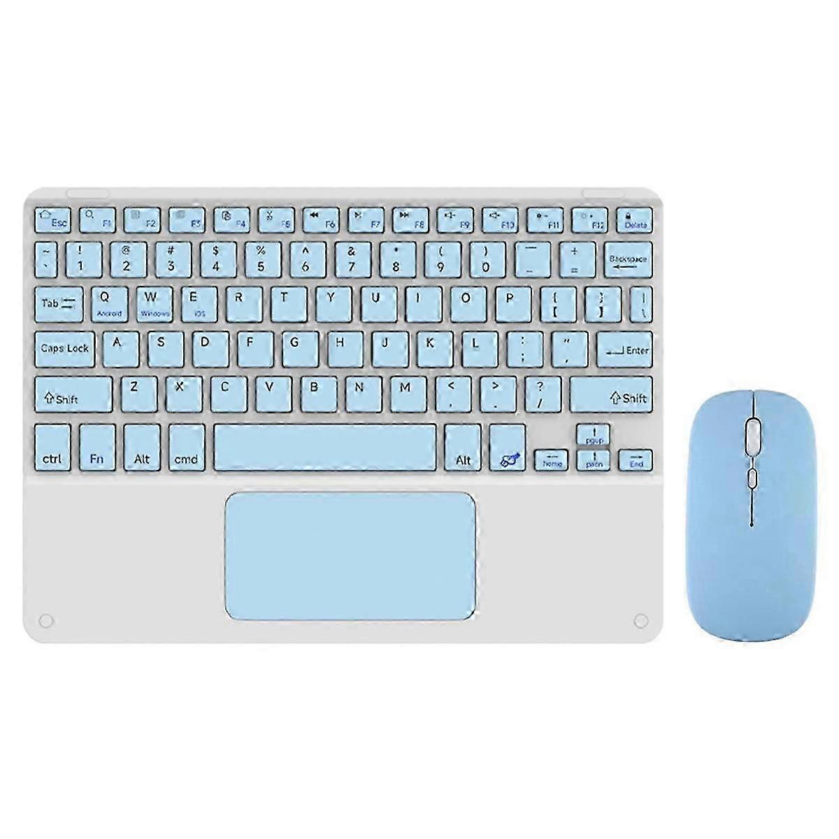 10inches Touchpad Bluetooth Keyboard And Wireless Mouse Combo Kit For Mobile Phones And Tablets
