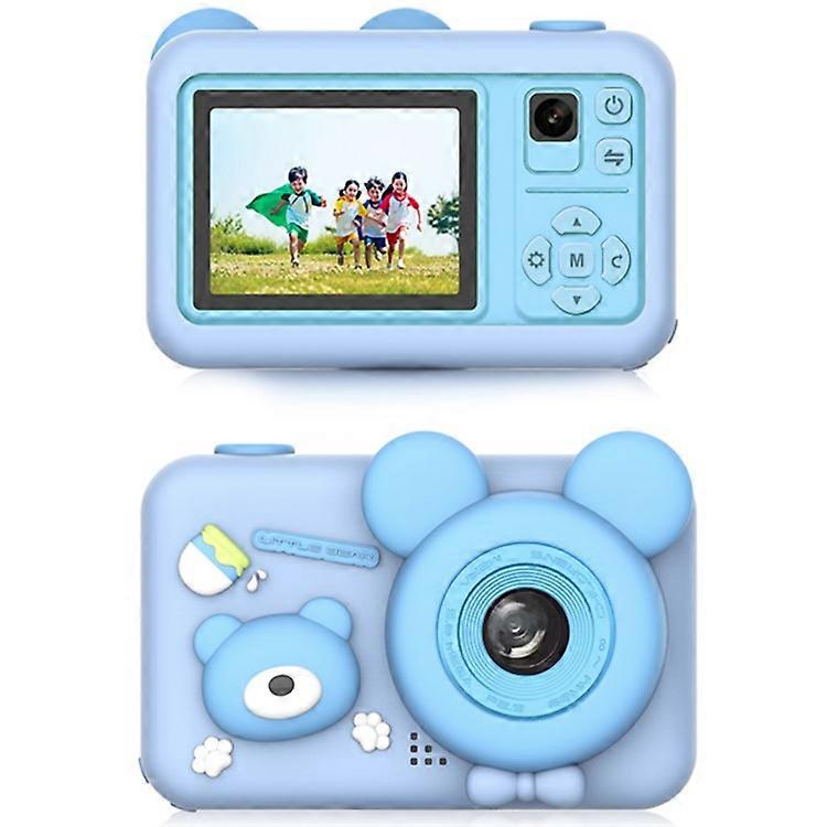 D32 2.0 Inch IPS Screen Dual Lens Mini Kids Camera Video Recorder with Tripod, with 32G Memory Card + Card Reader