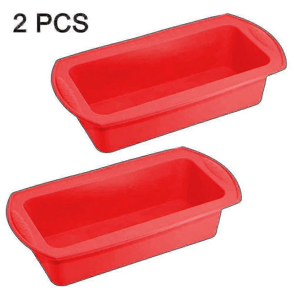 2pcs Silicone Loaf Pan Non-stick Silicone Baking Pan Easy Unlocking