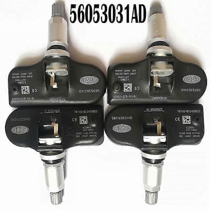 4pcs tpms 56053031ad 433mhz חיישן ניטור לחץ אוויר בצמיגים עבור קרייזלר 200 300 סברינג עבור דודג' קליבר הנוקם ג'ונרי בוריס