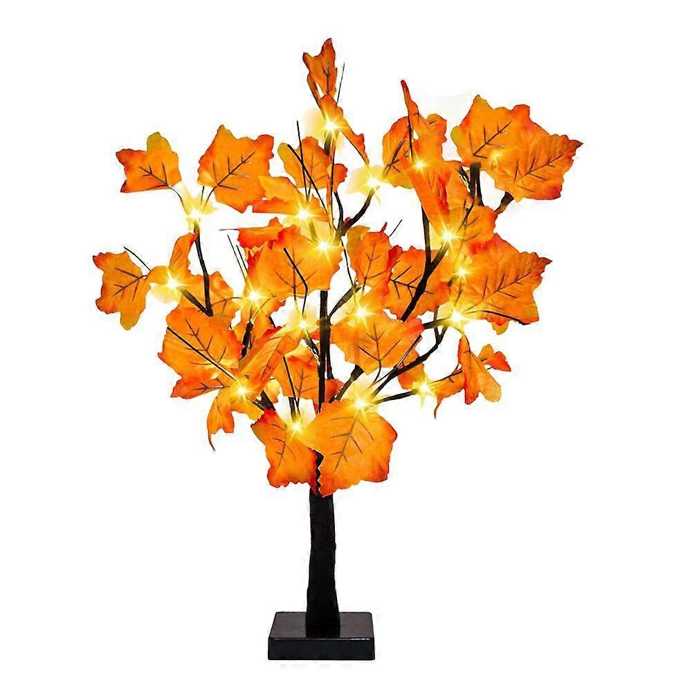 Fall Maple Tree Light Battery USB Powered Artificial Pumpkin Pinecone Maple Leaf Tree LED Light for Fall Thanksgiving Harvest Home Table Decoration