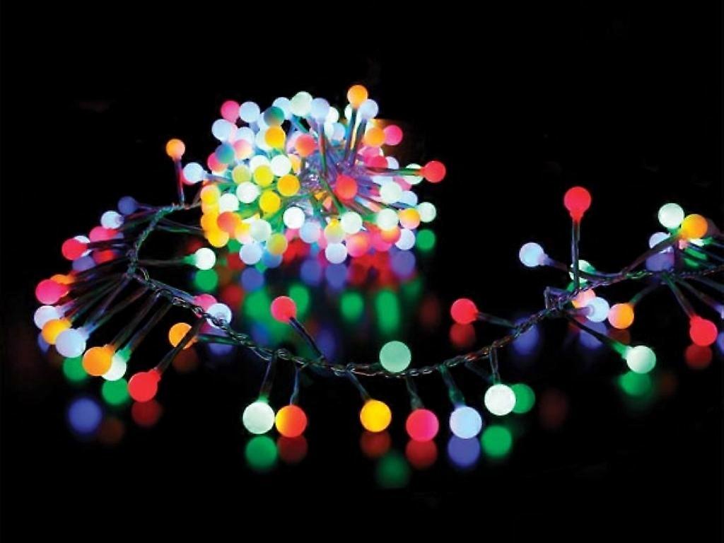 Clusterlight Led - 3 M - 176 Multi-Coloured Balls - Transparent Wire - 24 V