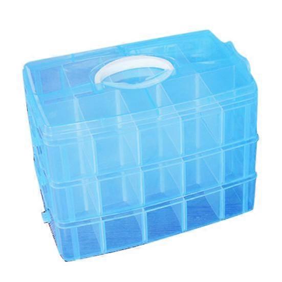 3 Layer Clear Jewelry Bead Pills Craft Storage Organizer Compartment Box Case