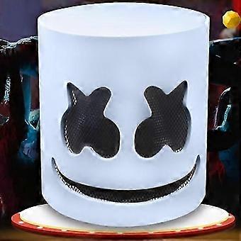 Masque DJ Marshmello Blanc EVA - Casque Cosplay Lumineux Pour Fêtes, Halloween Et Spectacles