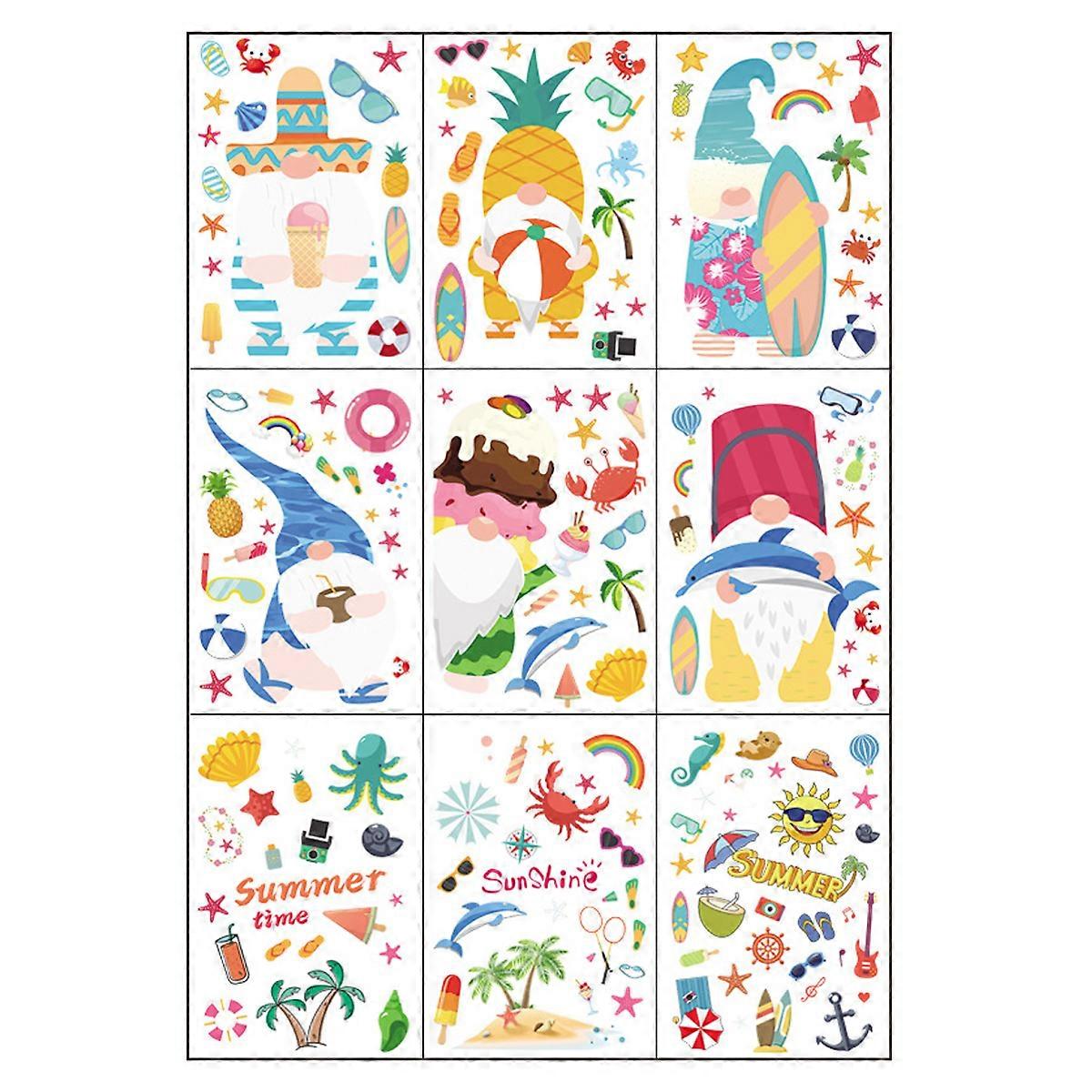 Summer Window Stickers, Ice Cream, Beach Decor