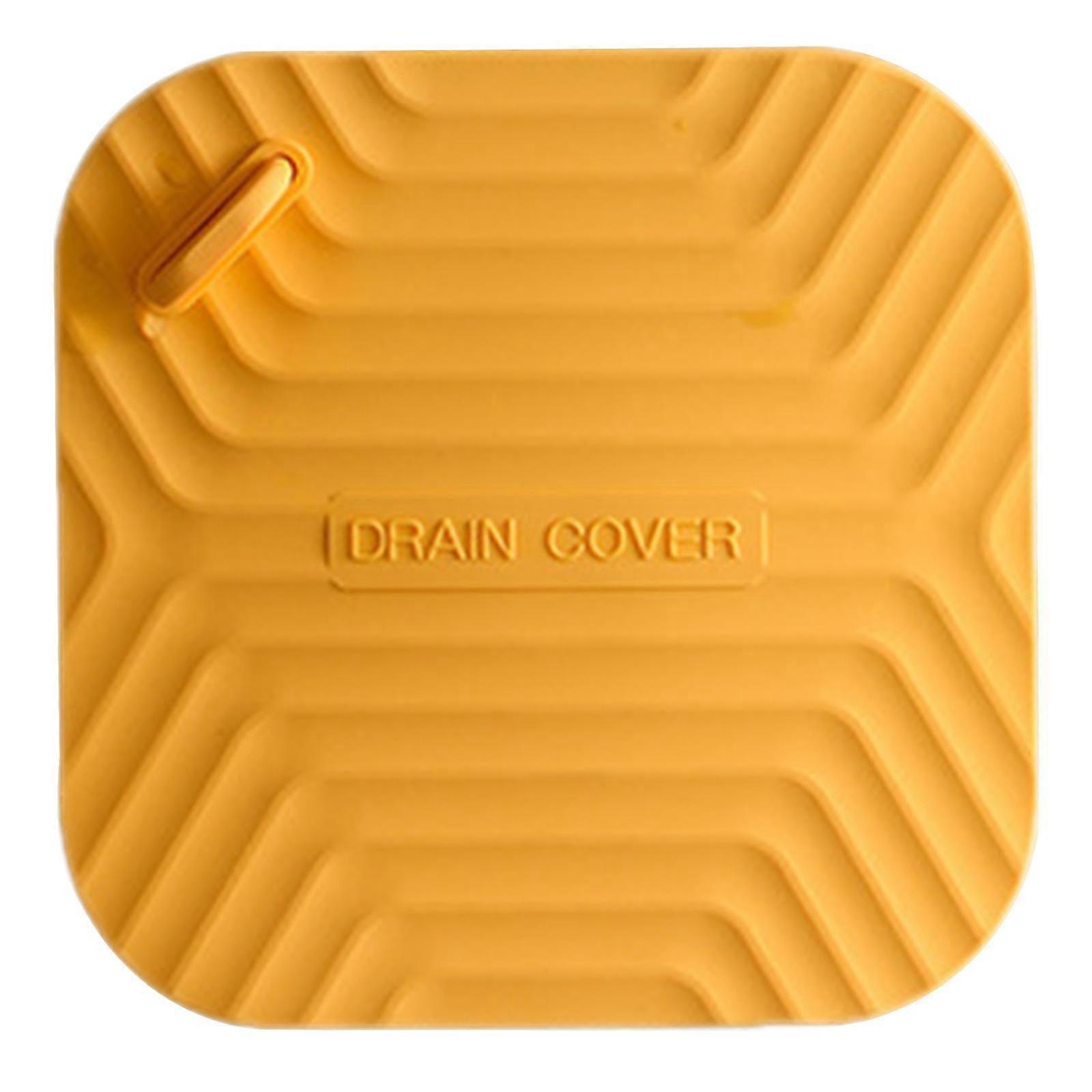 Square Floor Drain Cover with Handle Silicone Drain Stopper Deodorant Sink Stopper Cover for Bathroom kitchen Laundry