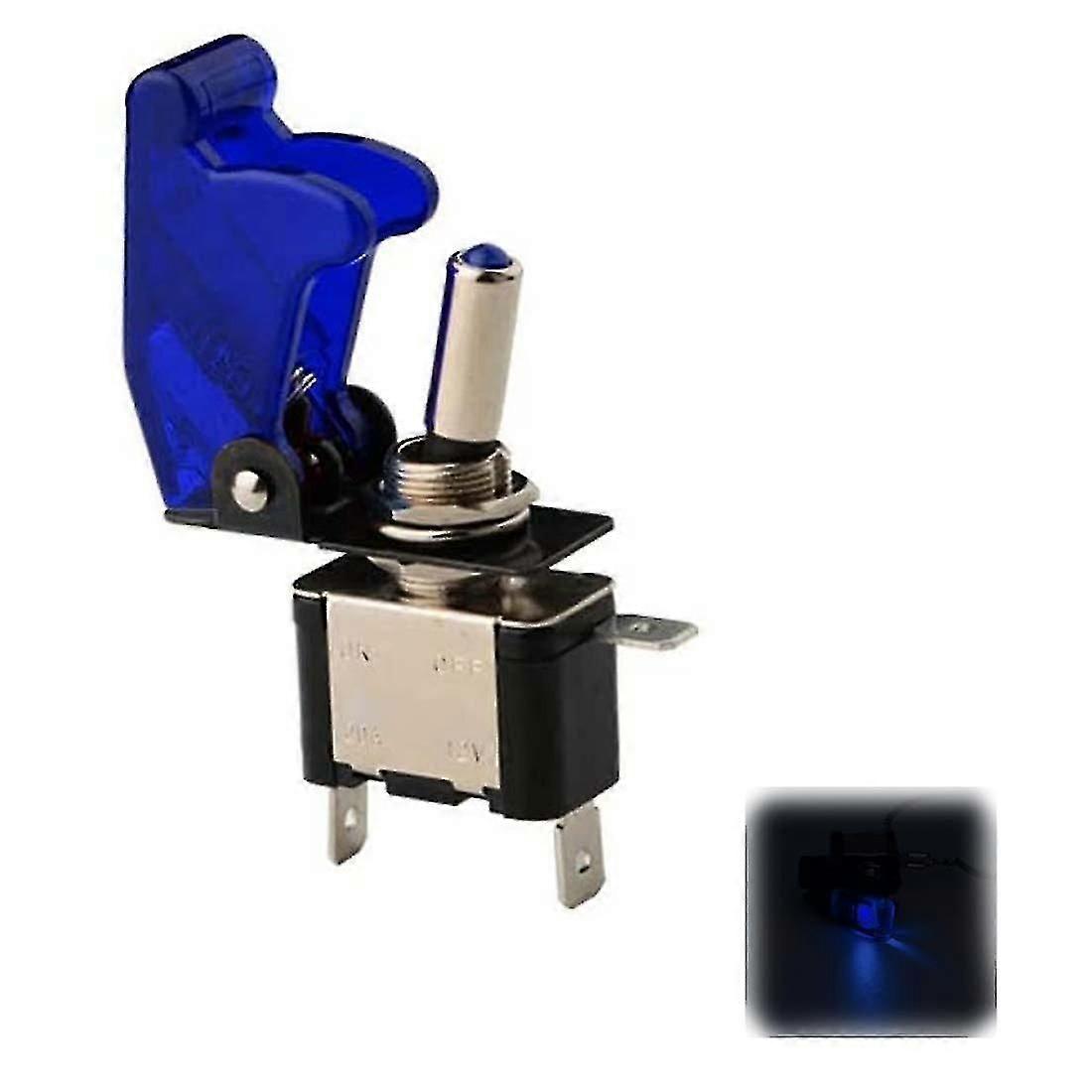 1 Pcs Led Lights Cover Toggle Switches, Blue Cover Rocker Toggle Switch, Car Auto Switch On/off (12v 20a).
