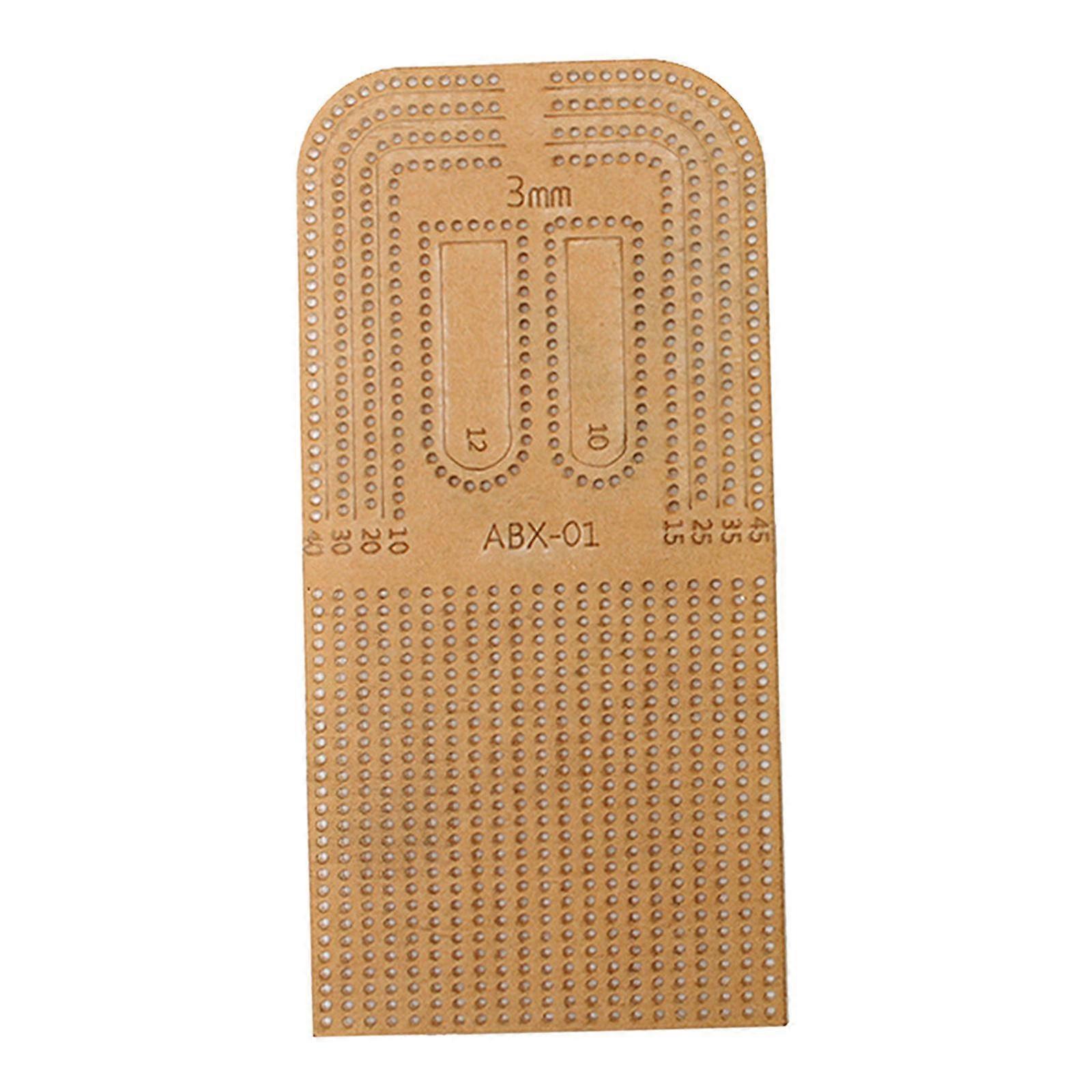 1件皮革工艺打孔定位计算尺,亚克力,175x85mm