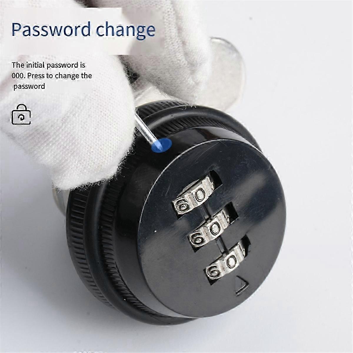 20mm Mechanical Combination Lock Anti Theft Lock for Office Filing Cabinet Drawer Envelope Box Storage Cabinet Black jn