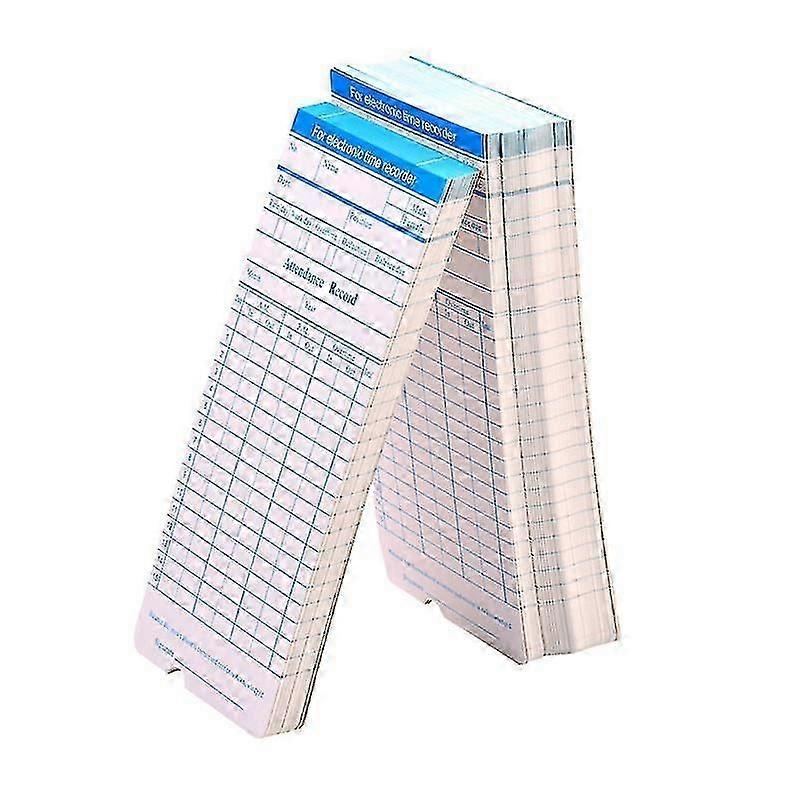 90pcs/ Pack Time Cards Timecards Monthly 2-sided 18 * 8.4cm for Employee Attendance Time Clock Recorder -Sy
