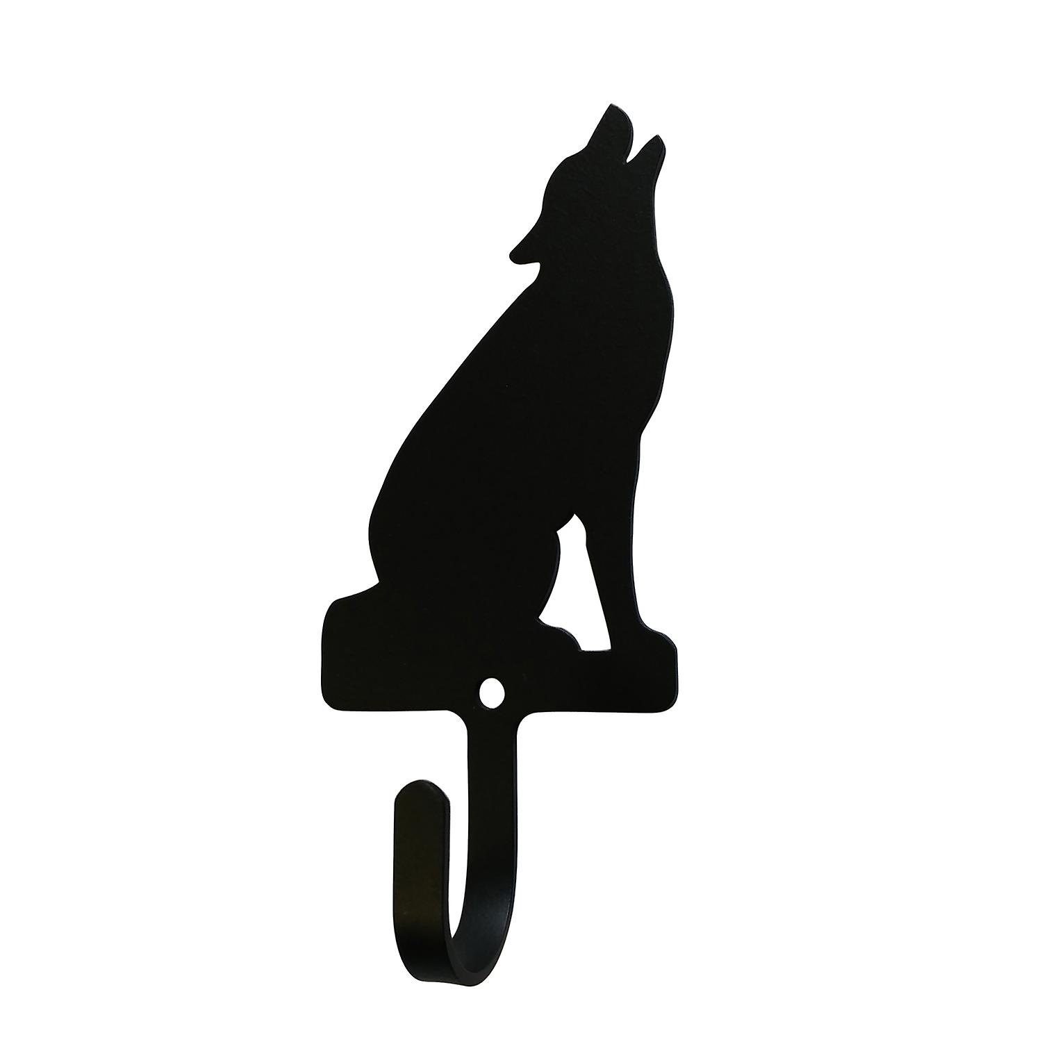 NEW Wolf Sitting Wall Hook Small
