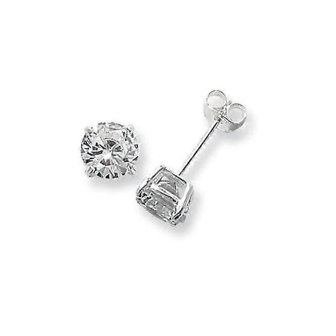 Acotis Silver Stud Earrings Zirconia G5137CZ
