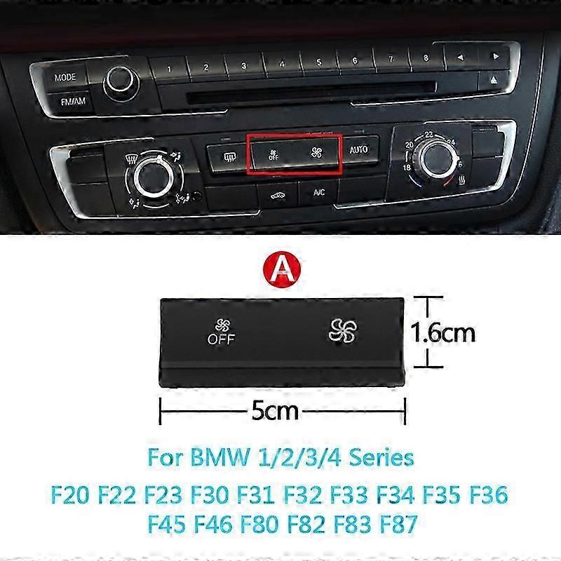 Dashboard Air Conditioner Fan Wind Volume Button Capes For BMW 1 2 3 4 X1 X3 X5 X6 Series F20 F30 F35 F80 F25 F26 E70 E84 E90