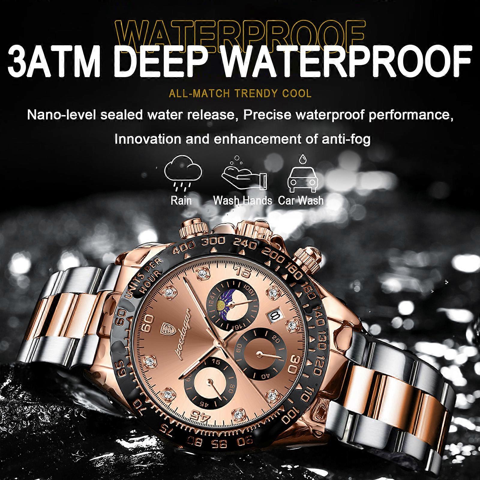 Luxury Watch For Men Chronograph Waterproof Luminous Date 