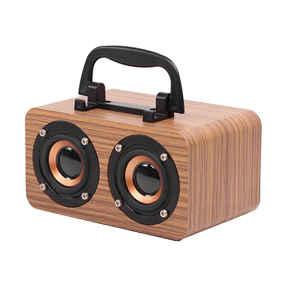 Wooden Speaker Bluetooth 5.0 Dual Channel Stereo with FM Radio, B