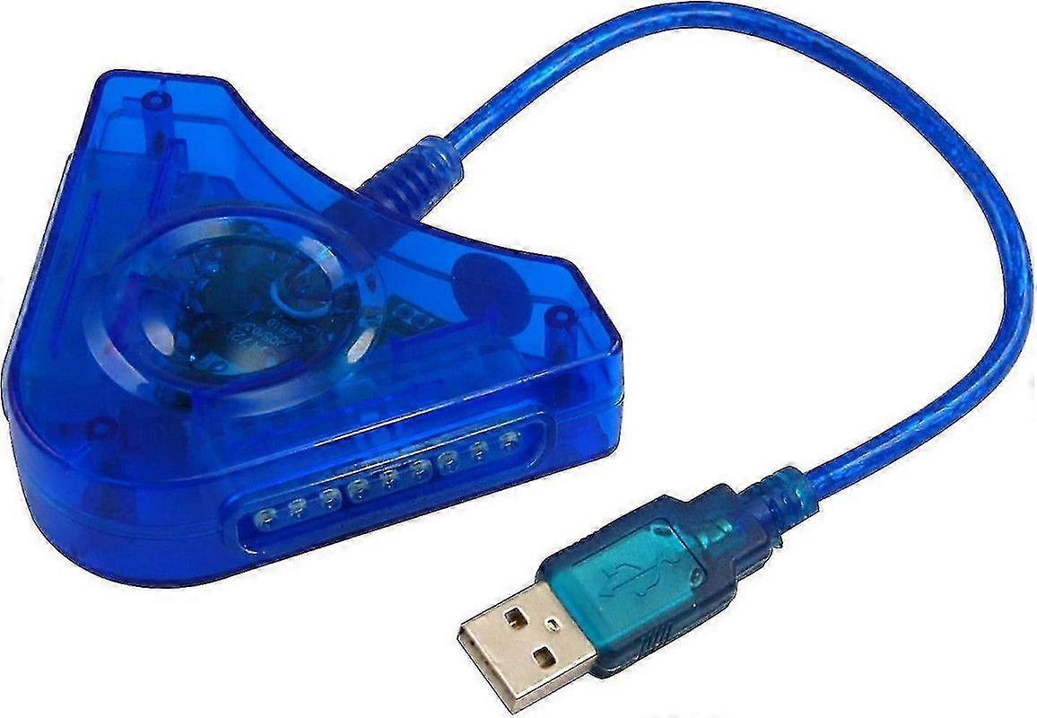 2-porters PS2 til PS3 USB-spillkontrolleradapter
